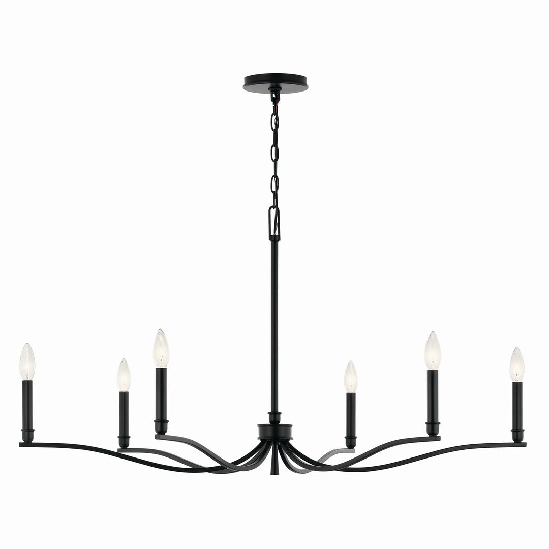 Kichler Canada - 52696BK - Six Light Chandelier - Malene - Black