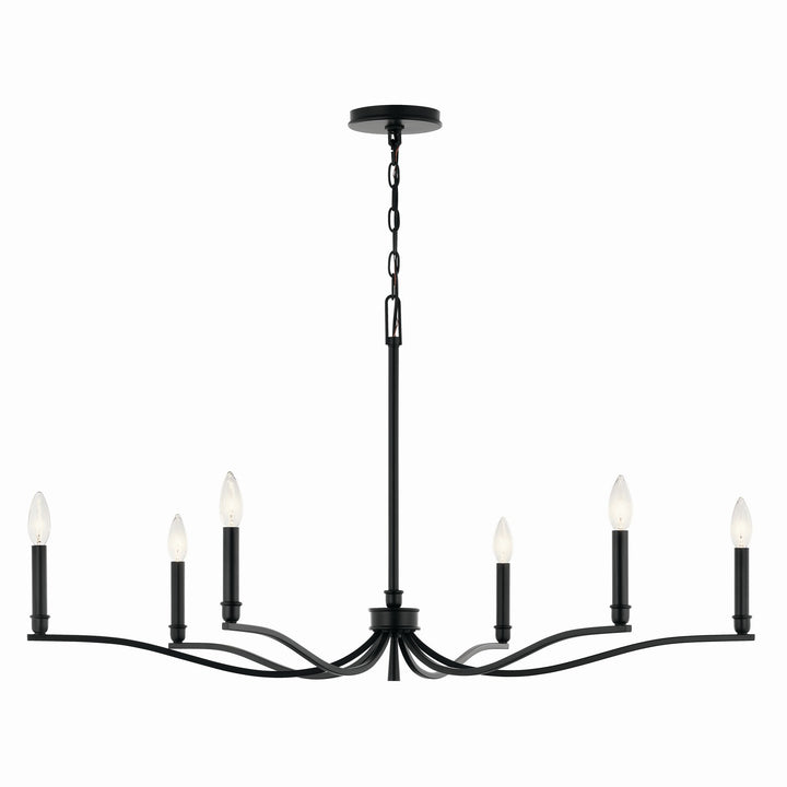 Kichler Canada - 52696BK - Six Light Chandelier - Malene - Black