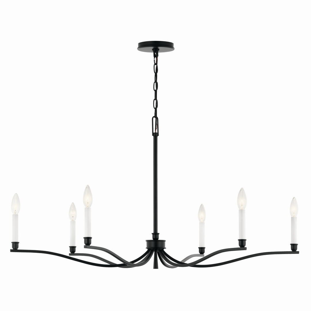 Kichler Canada - 52696BK - Six Light Chandelier - Malene - Black