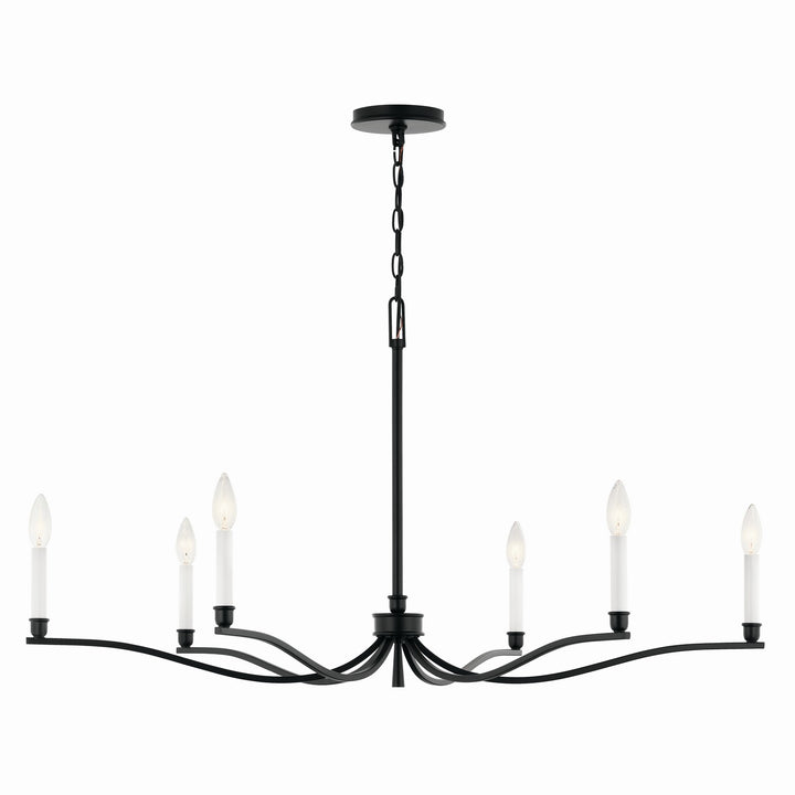 Kichler Canada - 52696BK - Six Light Chandelier - Malene - Black