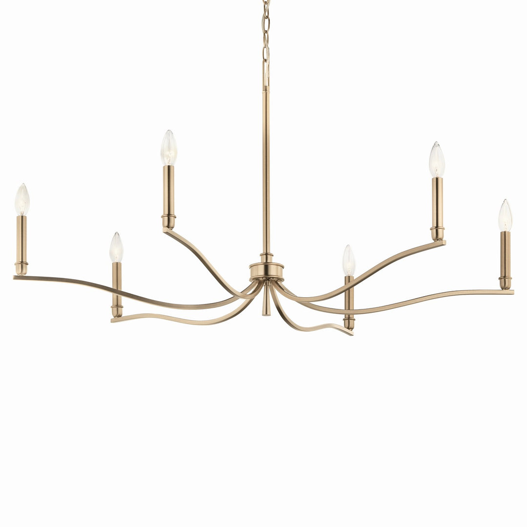 Kichler Canada - 52696CPZ - Six Light Chandelier - Malene - Champagne Bronze