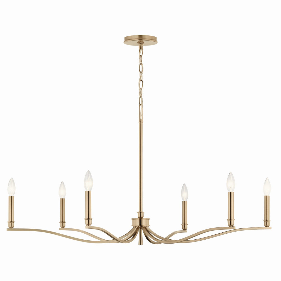 Kichler Canada - 52696CPZ - Six Light Chandelier - Malene - Champagne Bronze