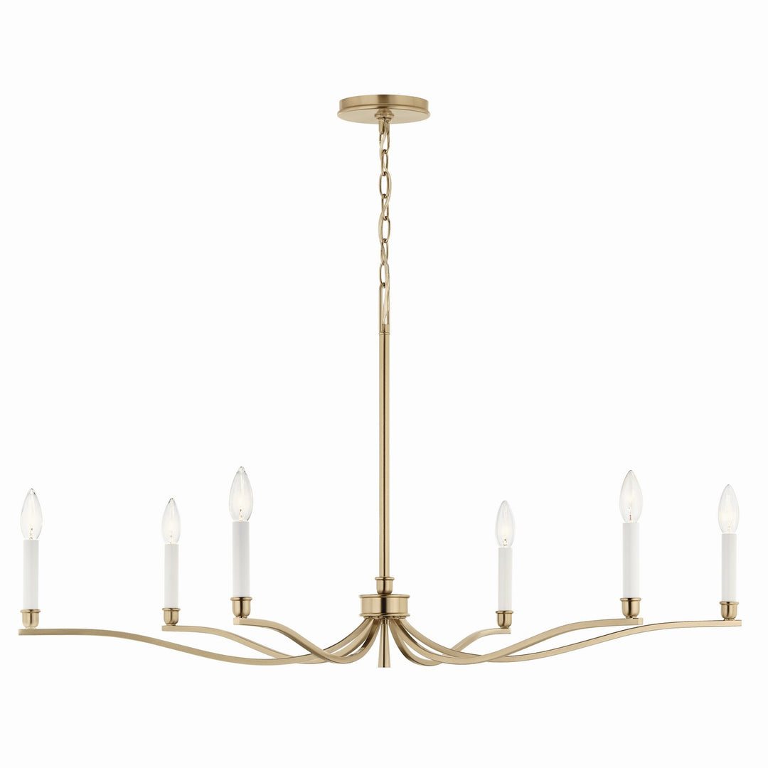 Kichler Canada - 52696CPZ - Six Light Chandelier - Malene - Champagne Bronze