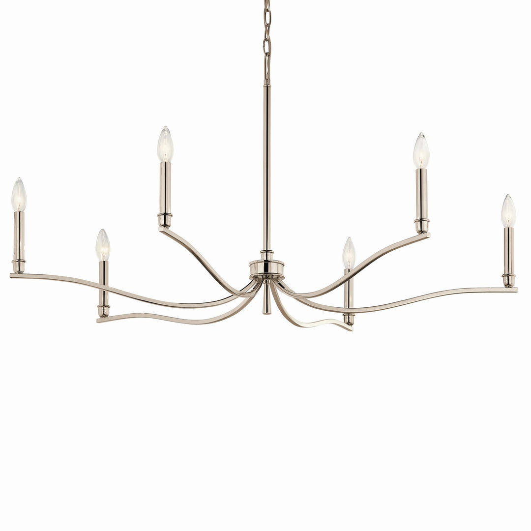 Kichler Canada - 52696PN - Six Light Chandelier - Malene - Polished Nickel