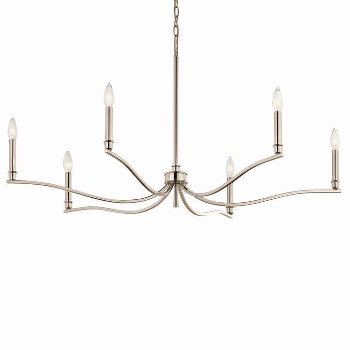 Kichler Canada - 52696PN - Six Light Chandelier - Malene - Polished Nickel