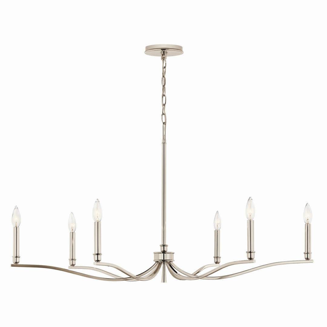 Kichler Canada - 52696PN - Six Light Chandelier - Malene - Polished Nickel