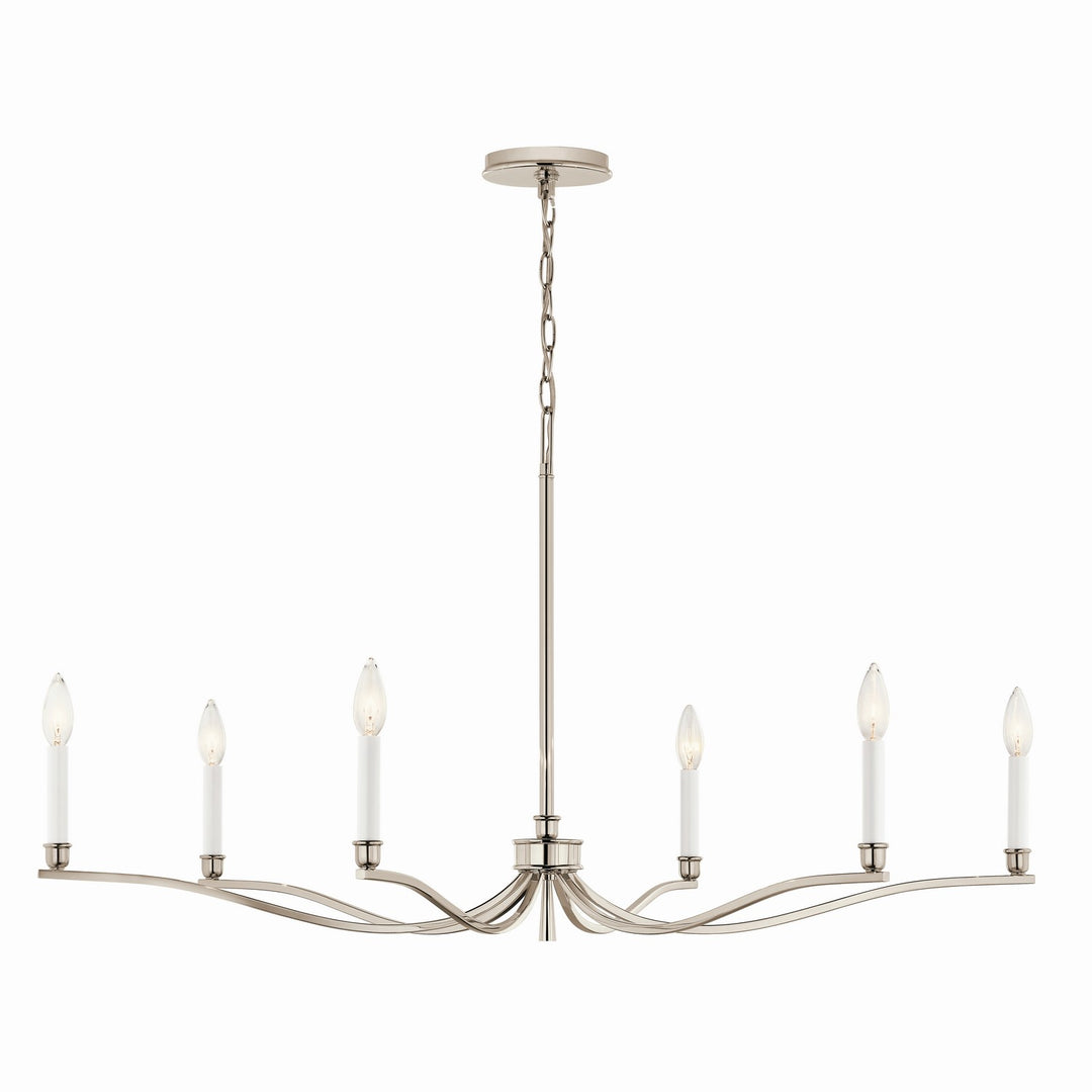 Kichler Canada - 52696PN - Six Light Chandelier - Malene - Polished Nickel