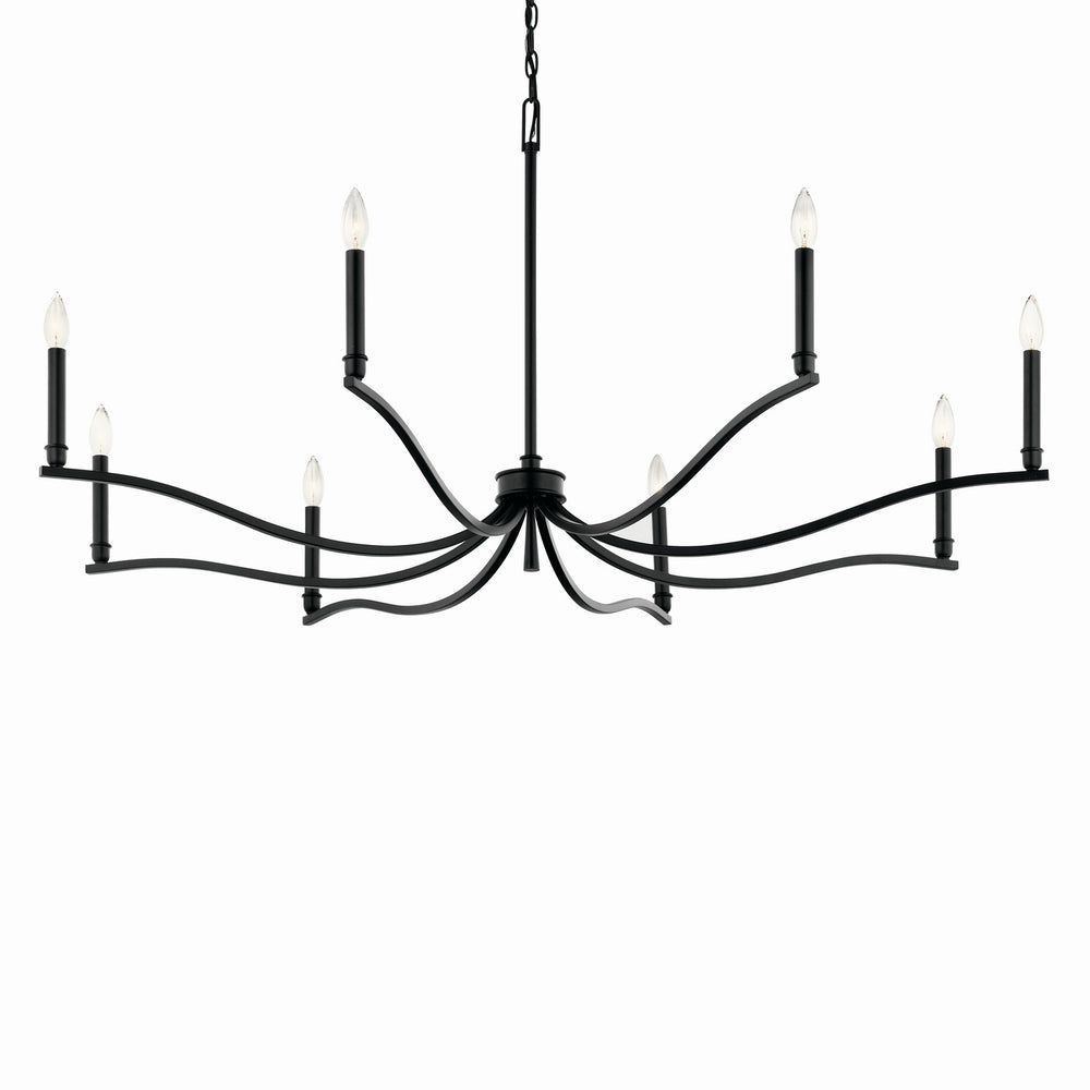 Kichler Canada - 52697BK - Eight Light Chandelier - Malene - Black