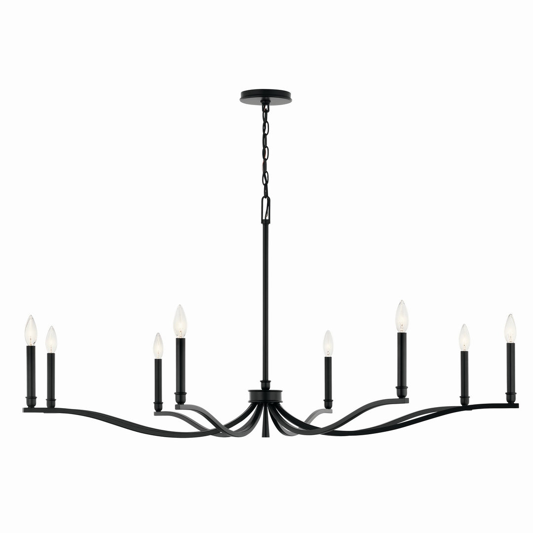Kichler Canada - 52697BK - Eight Light Chandelier - Malene - Black