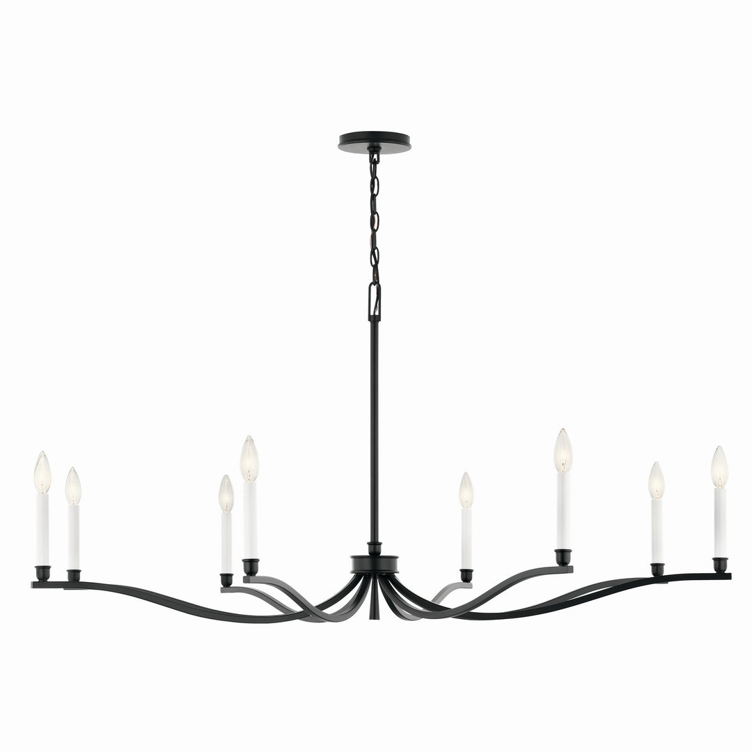 Kichler Canada - 52697BK - Eight Light Chandelier - Malene - Black