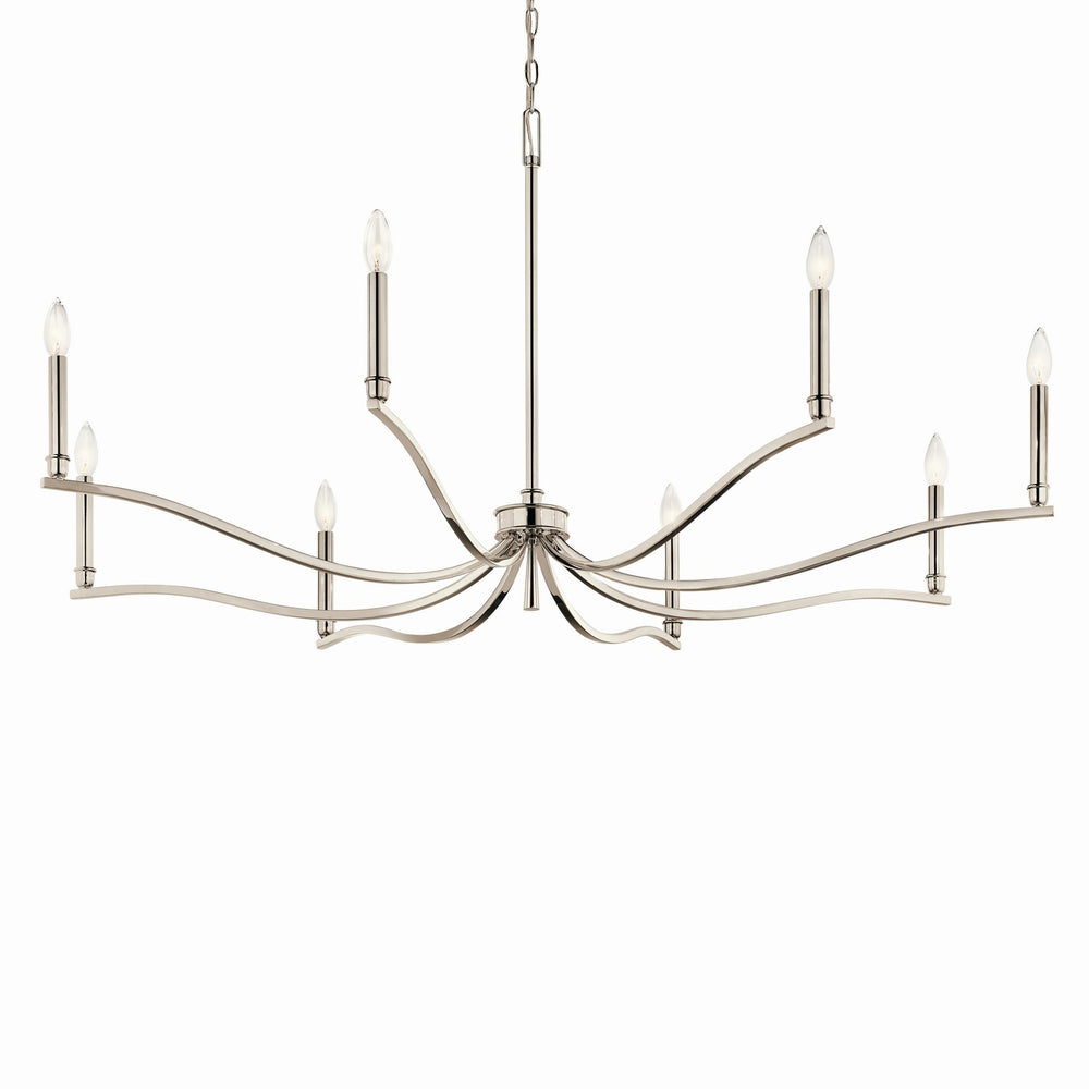 Kichler Canada - 52697PN - Eight Light Chandelier - Malene - Polished Nickel