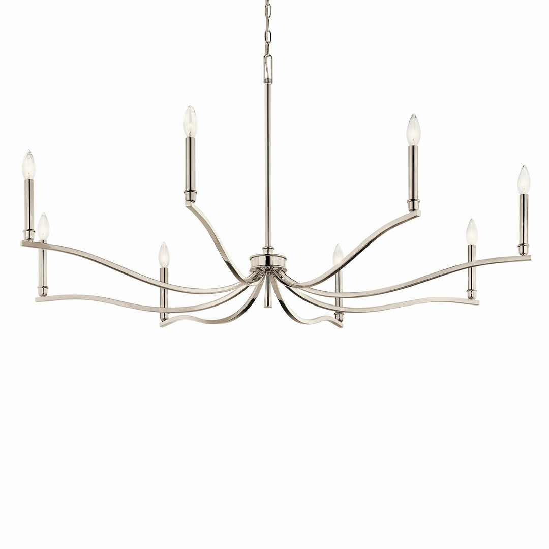 Kichler Canada - 52697PN - Eight Light Chandelier - Malene - Polished Nickel