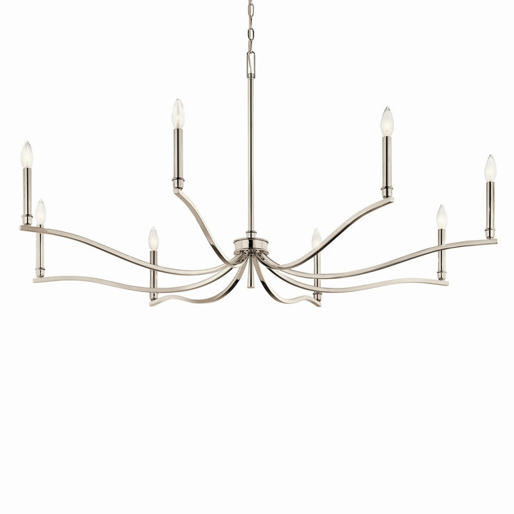 Kichler Canada - 52697PN - Eight Light Chandelier - Malene - Polished Nickel