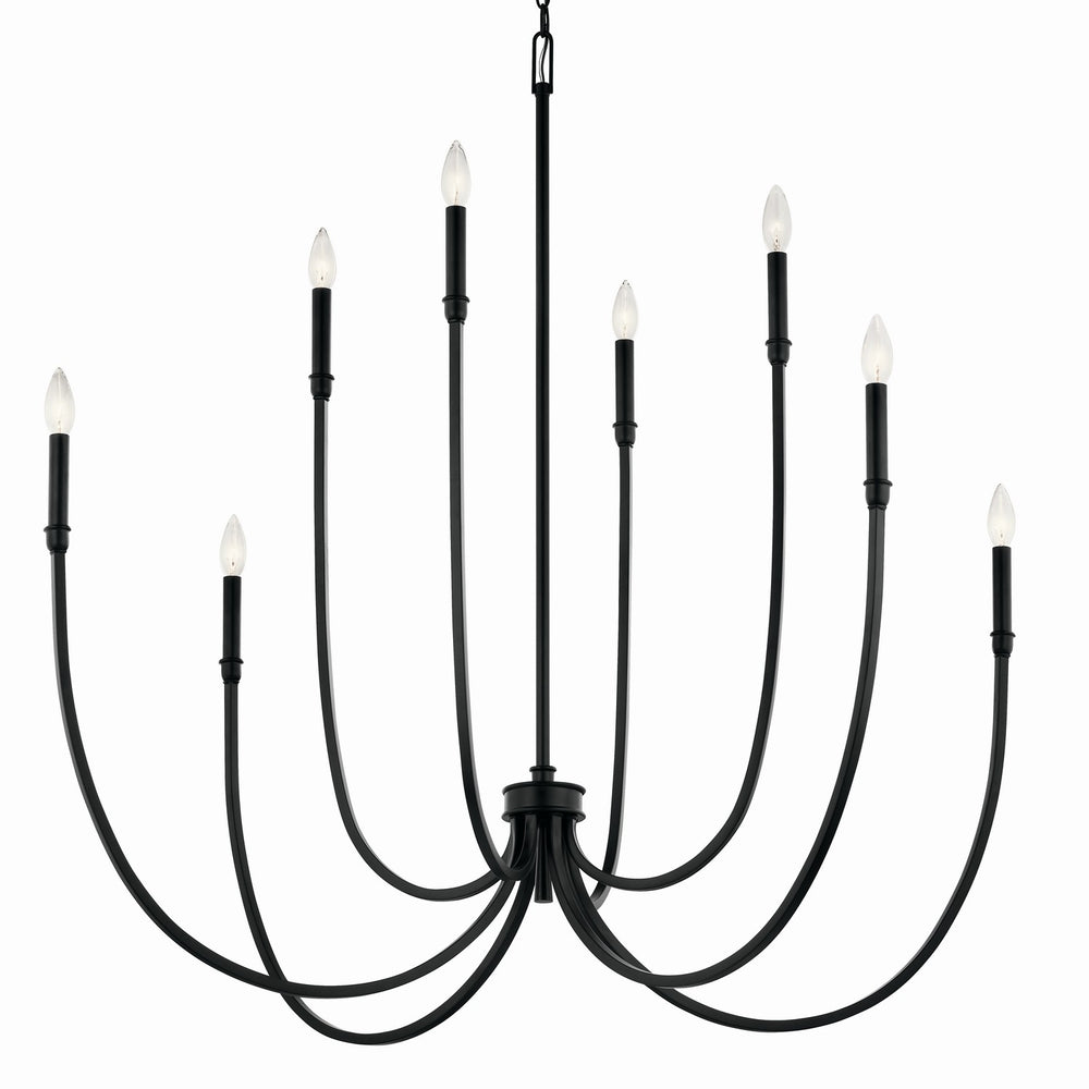 Kichler Canada - 52699BK - Eight Light Foyer Chandelier - Malene - Black