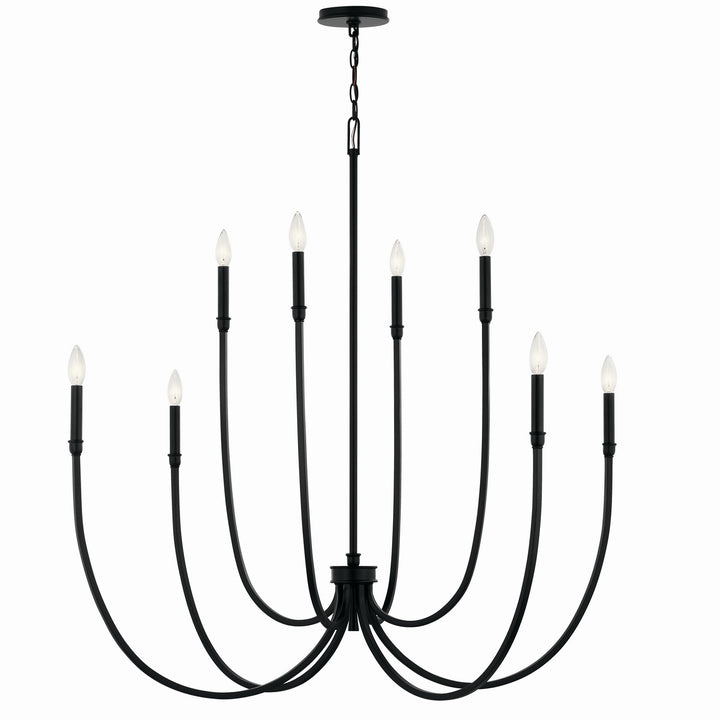 Kichler Canada - 52699BK - Eight Light Foyer Chandelier - Malene - Black