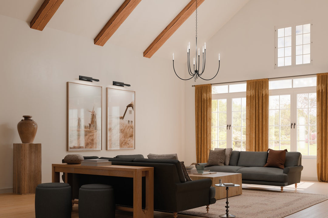 Kichler Canada - 52699BK - Eight Light Foyer Chandelier - Malene - Black