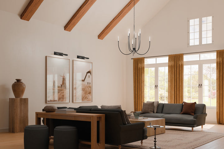 Kichler Canada - 52699BK - Eight Light Foyer Chandelier - Malene - Black