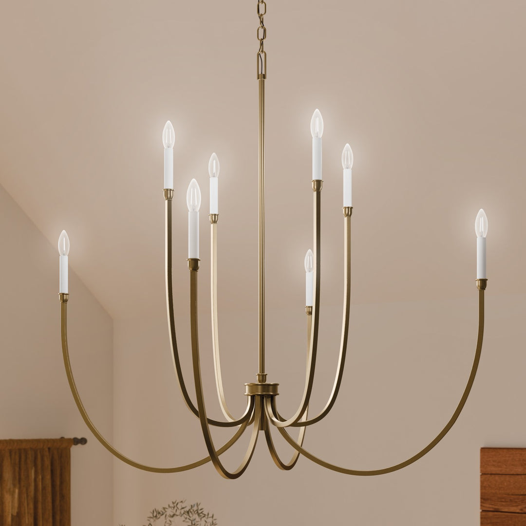 Kichler Canada - 52699CPZ - Eight Light Foyer Chandelier - Malene - Champagne Bronze
