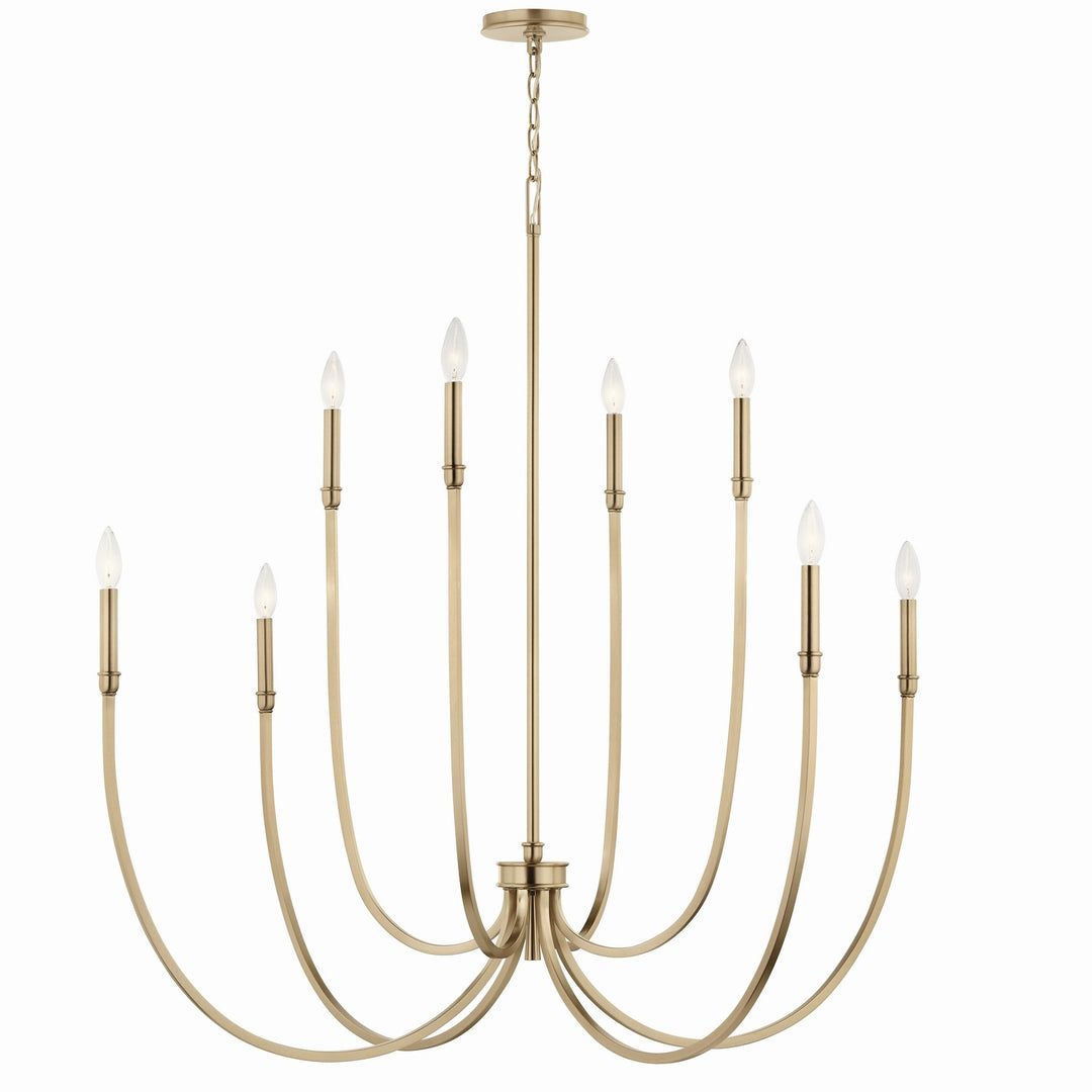 Kichler Canada - 52699CPZ - Eight Light Foyer Chandelier - Malene - Champagne Bronze