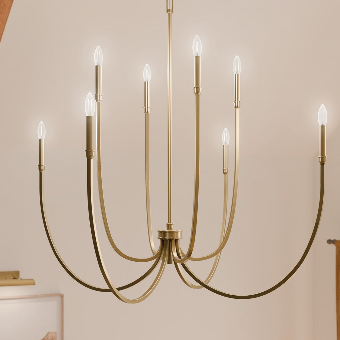 Kichler Canada - 52699CPZ - Eight Light Foyer Chandelier - Malene - Champagne Bronze