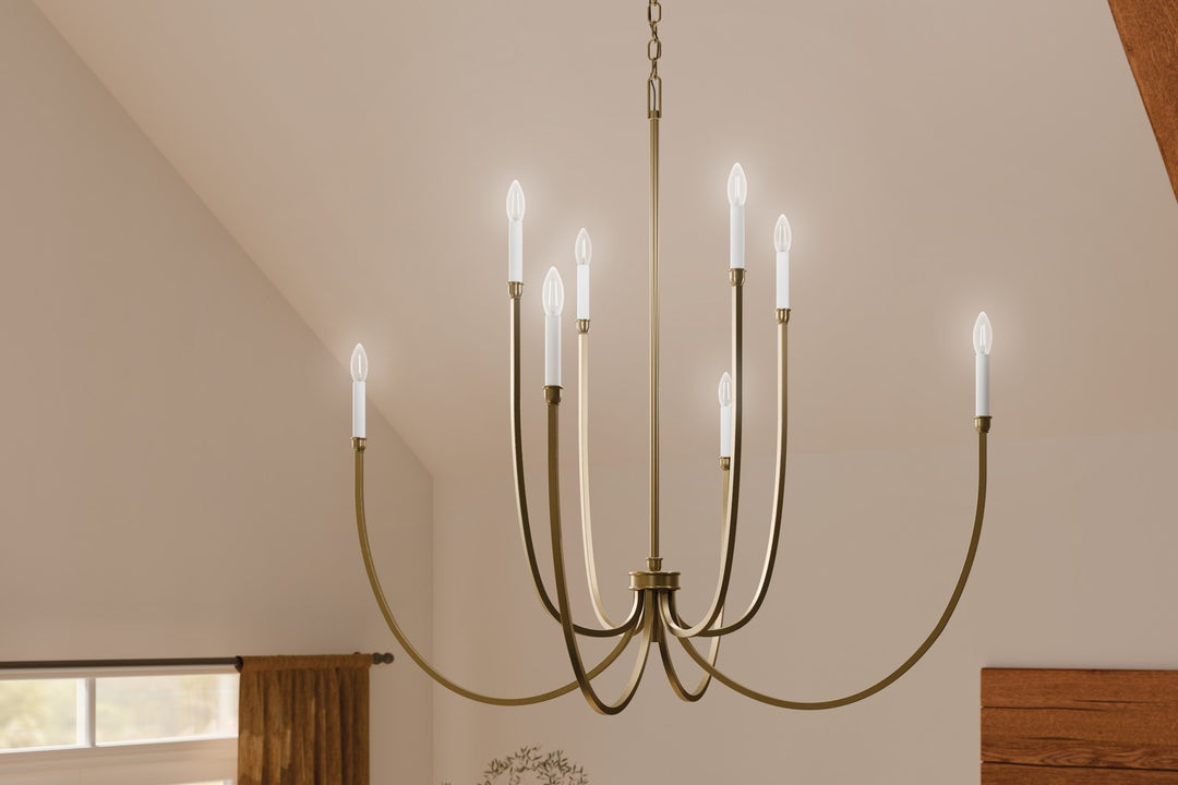 Kichler Canada - 52699CPZ - Eight Light Foyer Chandelier - Malene - Champagne Bronze