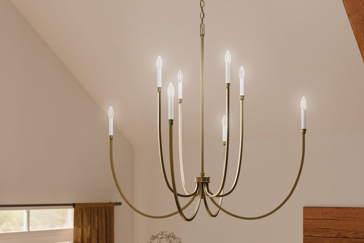 Kichler Canada - 52699CPZ - Eight Light Foyer Chandelier - Malene - Champagne Bronze