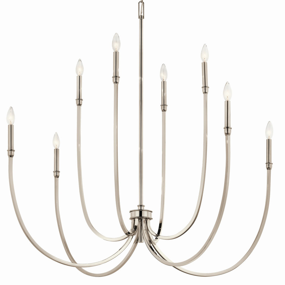 Kichler Canada - 52699PN - Eight Light Foyer Chandelier - Malene - Polished Nickel