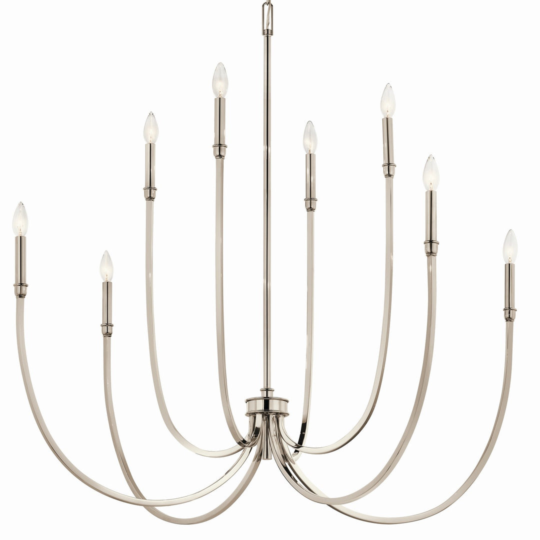 Kichler Canada - 52699PN - Eight Light Foyer Chandelier - Malene - Polished Nickel
