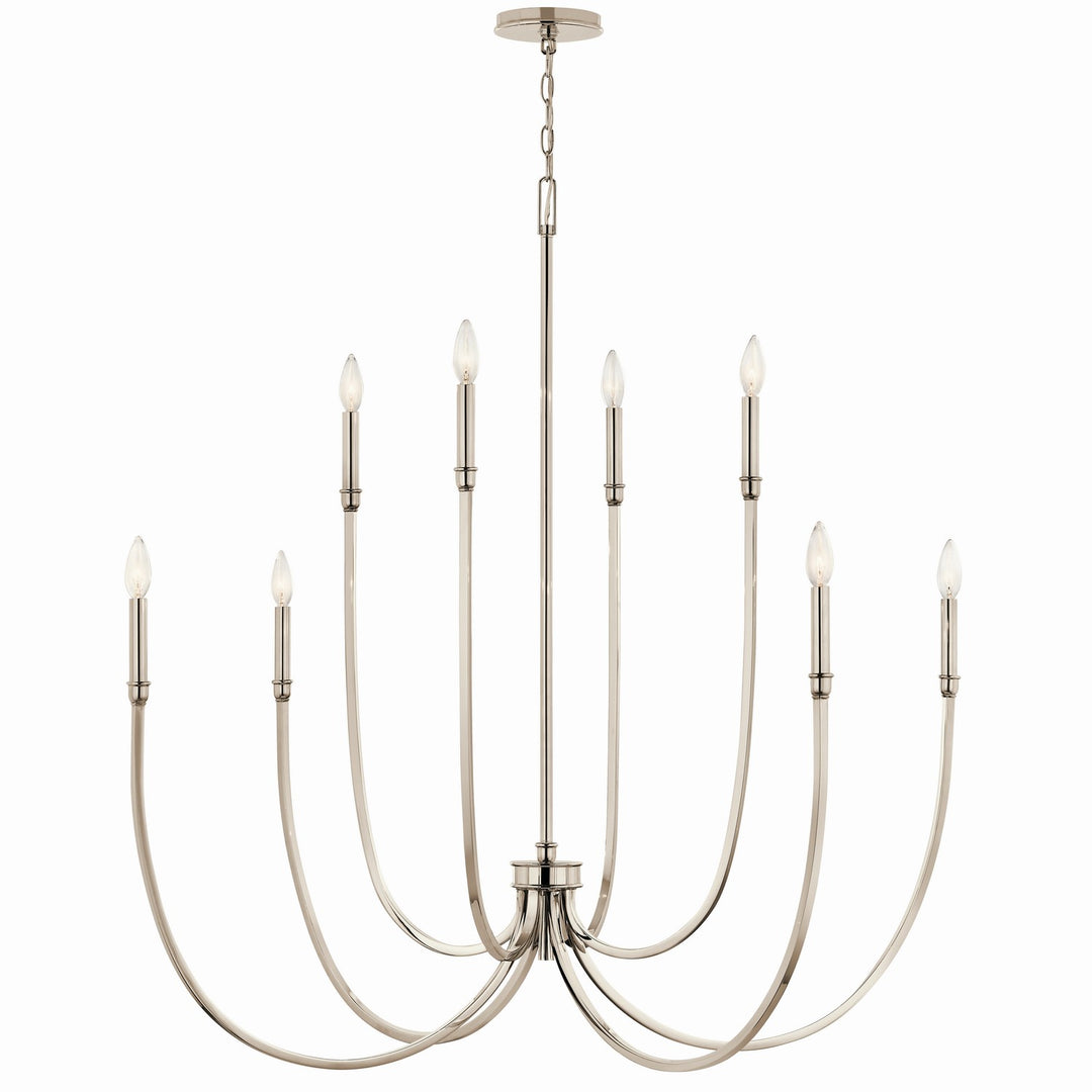 Kichler Canada - 52699PN - Eight Light Foyer Chandelier - Malene - Polished Nickel