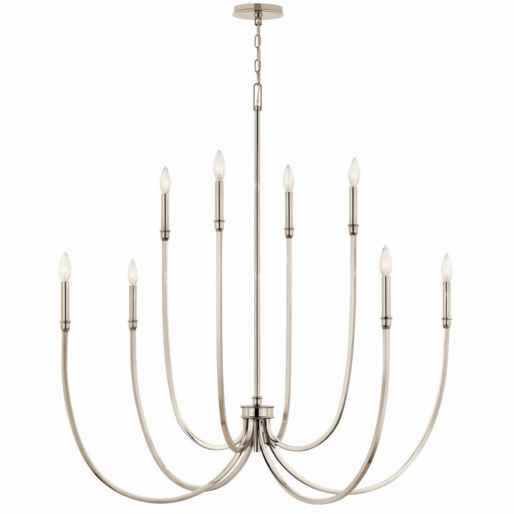 Kichler Canada - 52699PN - Eight Light Foyer Chandelier - Malene - Polished Nickel