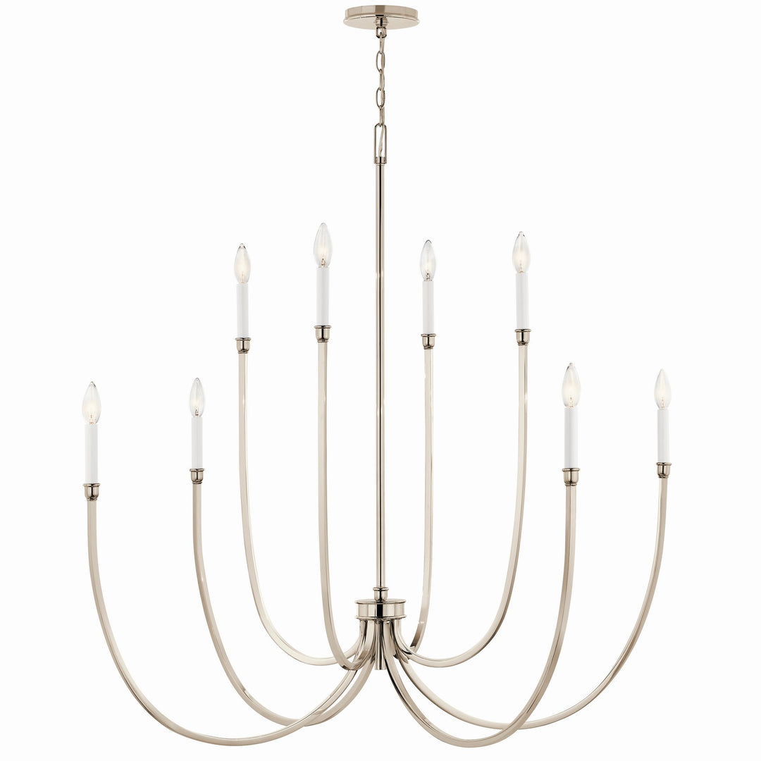 Kichler Canada - 52699PN - Eight Light Foyer Chandelier - Malene - Polished Nickel