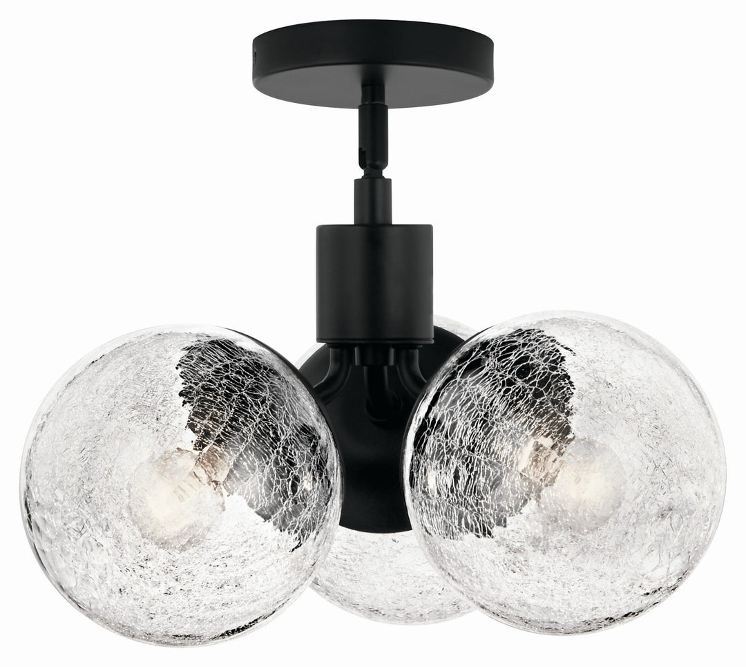 Kichler Canada - 52700BK - Three Light Chandelier/Semi Flush - Silvarious - Black