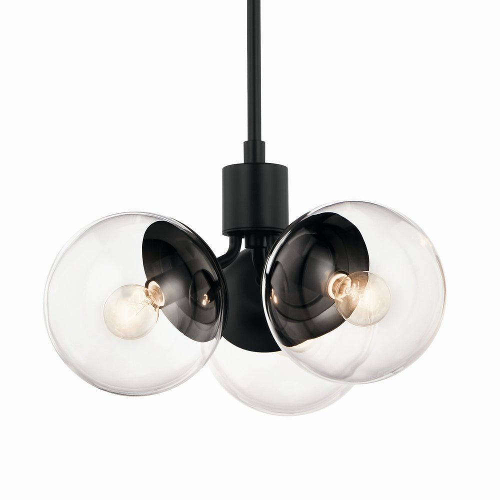 Kichler Canada - 52700BKCLR - Three Light Chandelier/Semi Flush - Silvarious - Black