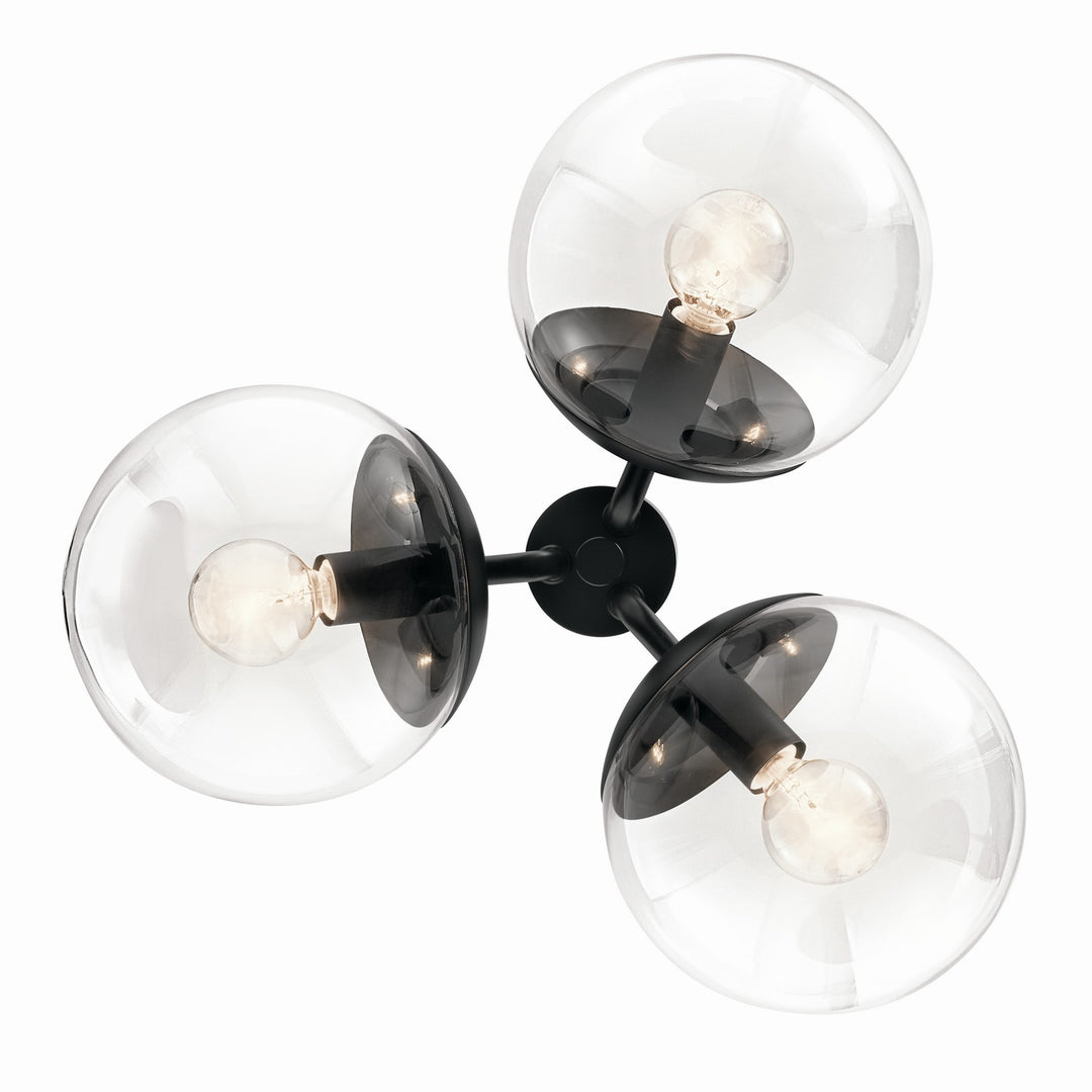 Kichler Canada - 52700BKCLR - Three Light Chandelier/Semi Flush - Silvarious - Black
