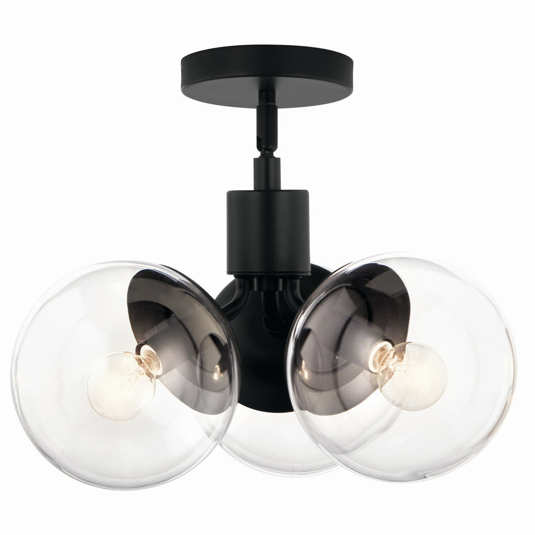 Kichler Canada - 52700BKCLR - Three Light Chandelier/Semi Flush - Silvarious - Black