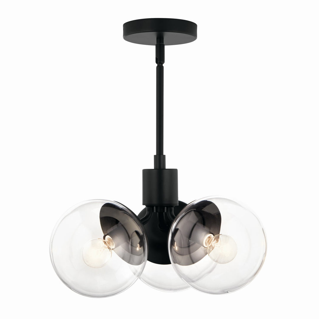 Kichler Canada - 52700BKCLR - Three Light Chandelier/Semi Flush - Silvarious - Black