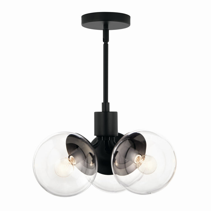 Kichler Canada - 52700BKCLR - Three Light Chandelier/Semi Flush - Silvarious - Black