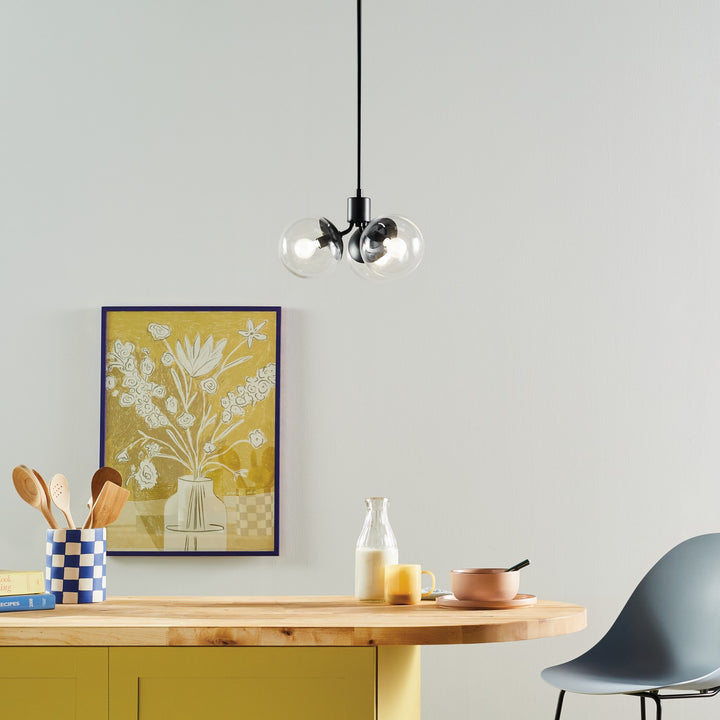 Kichler Canada - 52700BKCLR - Three Light Chandelier/Semi Flush - Silvarious - Black