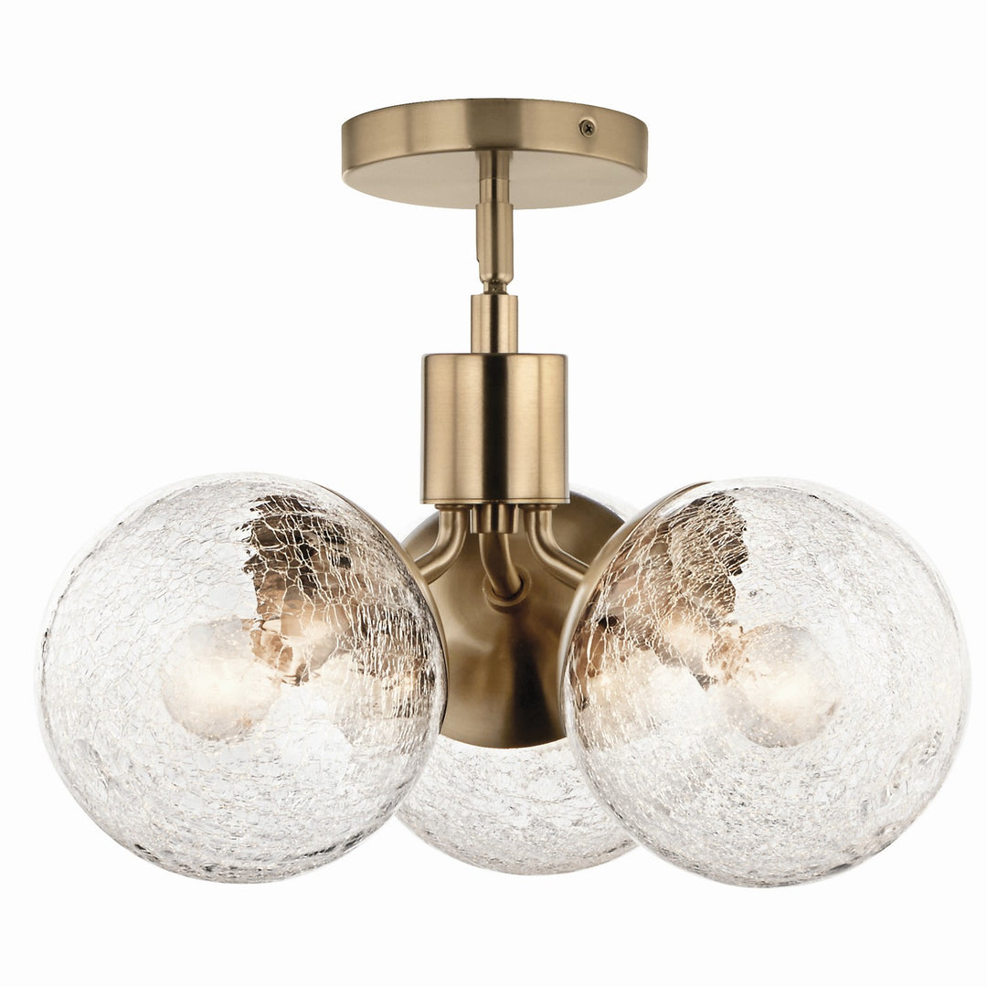Kichler Canada - 52700CPZ - Three Light Chandelier/Semi Flush - Silvarious - Champagne Bronze