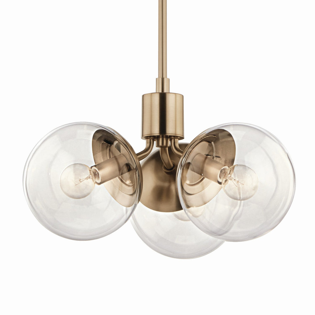 Kichler Canada - 52700CPZCLR - Three Light Chandelier/Semi Flush - Silvarious - Champagne Bronze