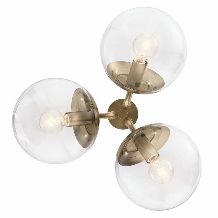 Kichler Canada - 52700CPZCLR - Three Light Chandelier/Semi Flush - Silvarious - Champagne Bronze
