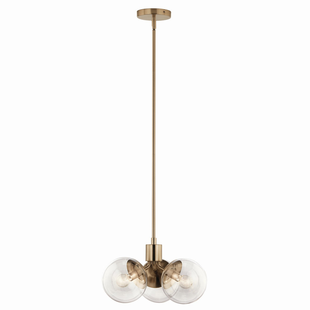 Kichler Canada - 52700CPZCLR - Three Light Chandelier/Semi Flush - Silvarious - Champagne Bronze