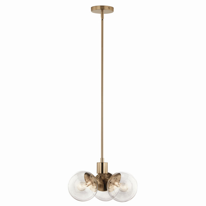 Kichler Canada - 52700CPZCLR - Three Light Chandelier/Semi Flush - Silvarious - Champagne Bronze