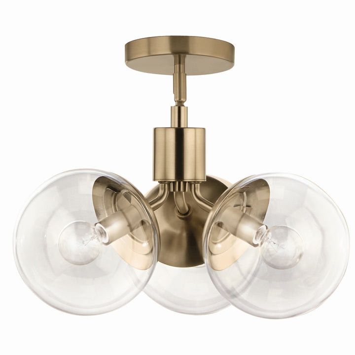 Kichler Canada - 52700CPZCLR - Three Light Chandelier/Semi Flush - Silvarious - Champagne Bronze