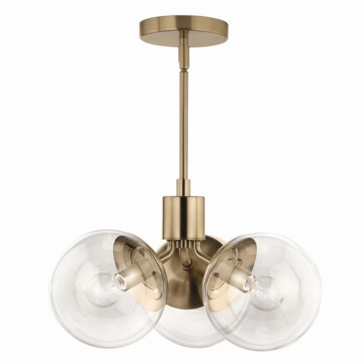 Kichler Canada - 52700CPZCLR - Three Light Chandelier/Semi Flush - Silvarious - Champagne Bronze