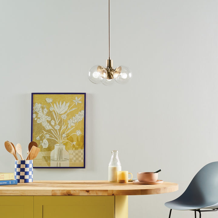 Kichler Canada - 52700CPZCLR - Three Light Chandelier/Semi Flush - Silvarious - Champagne Bronze