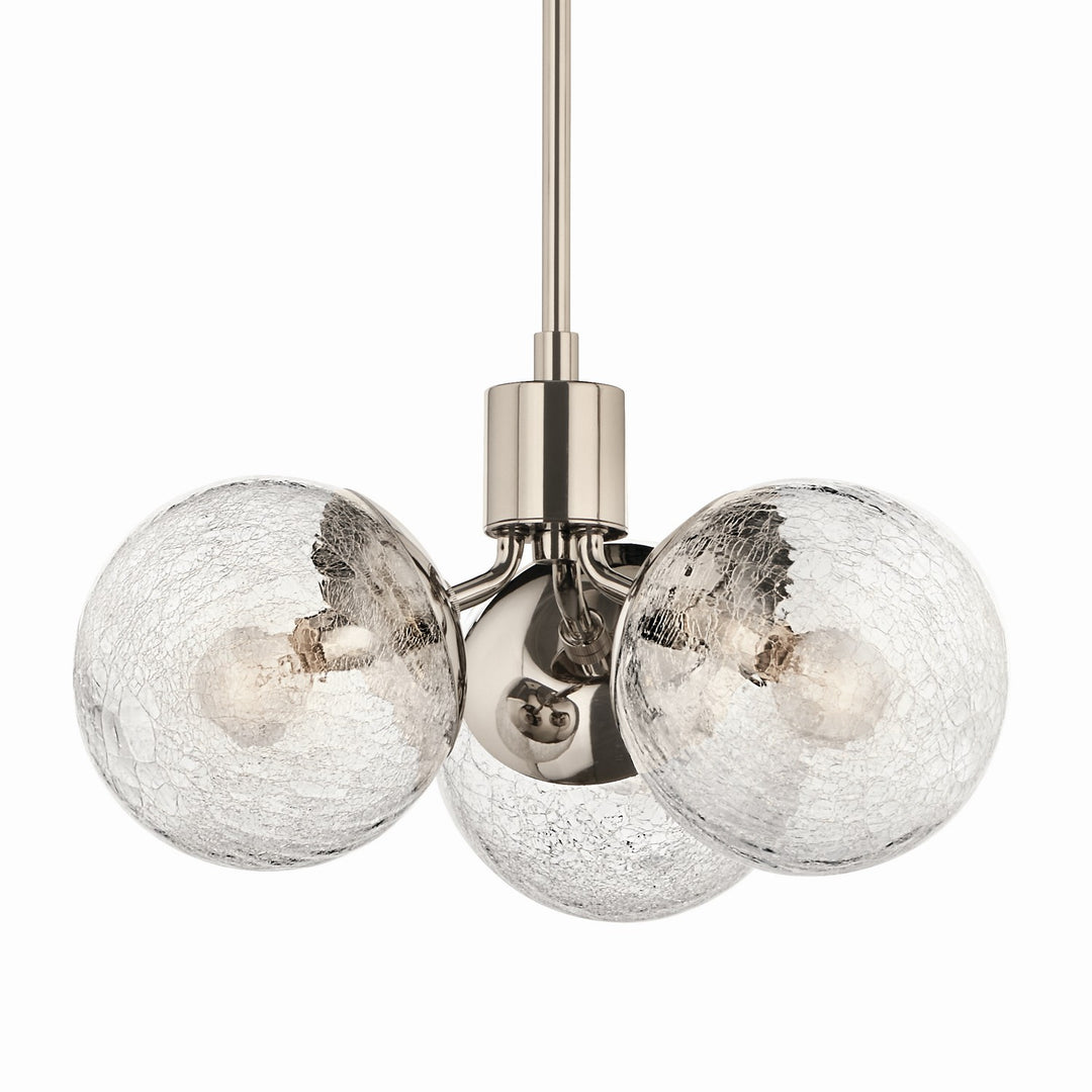 Kichler Canada - 52700PN - Three Light Chandelier/Semi Flush - Silvarious - Polished Nickel
