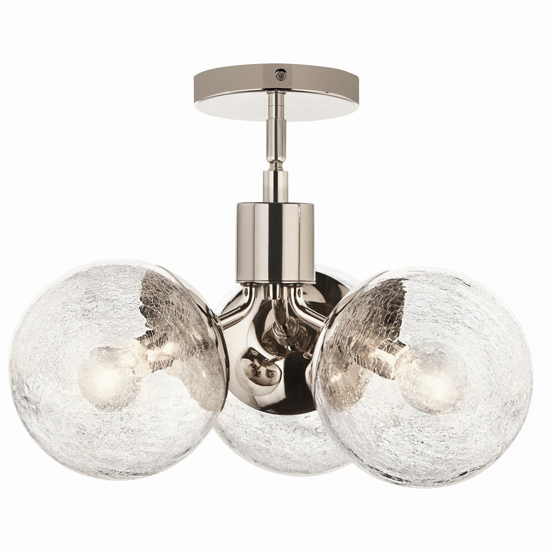 Kichler Canada - 52700PN - Three Light Chandelier/Semi Flush - Silvarious - Polished Nickel