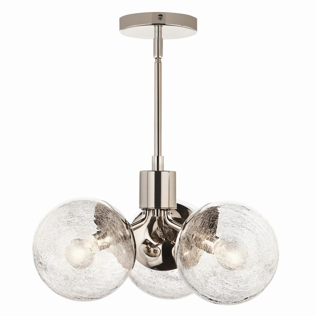 Kichler Canada - 52700PN - Three Light Chandelier/Semi Flush - Silvarious - Polished Nickel