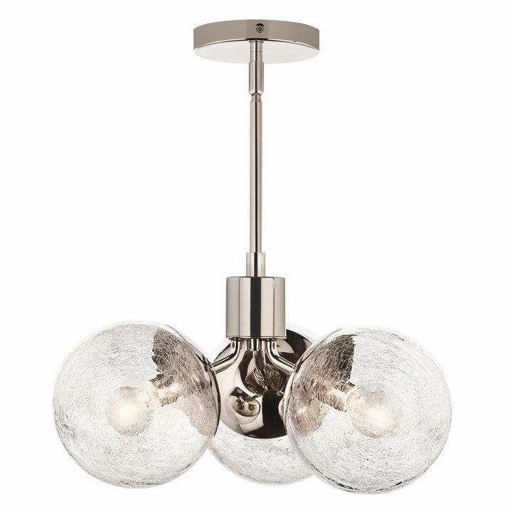 Kichler Canada - 52700PN - Three Light Chandelier/Semi Flush - Silvarious - Polished Nickel